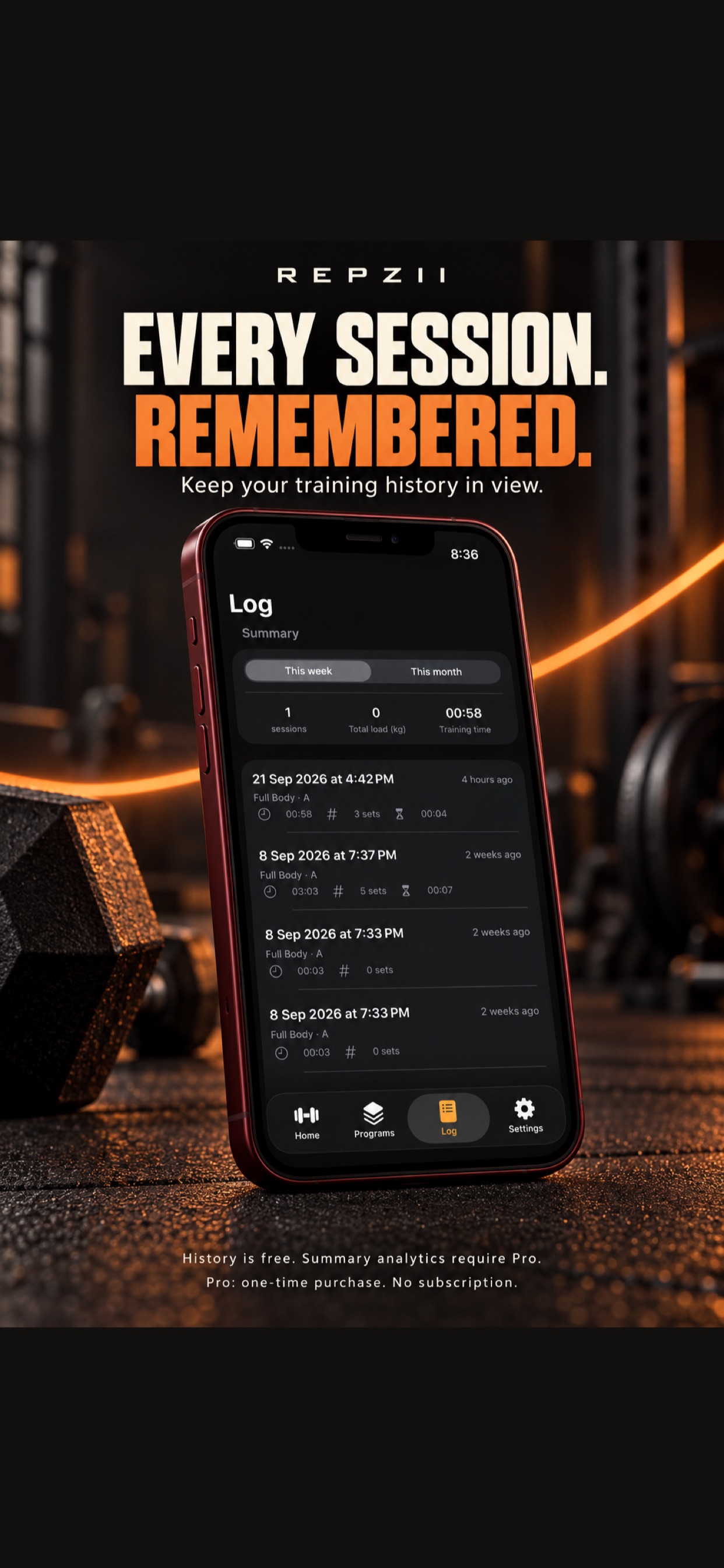 Screenshot 1 of Repzii - Log It, Lift More