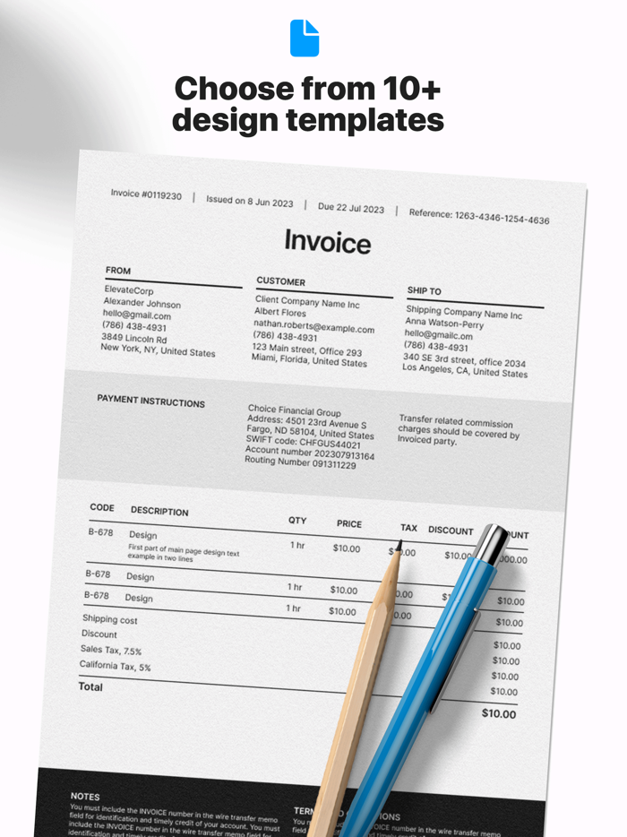Invoice Maker - Estimate App.