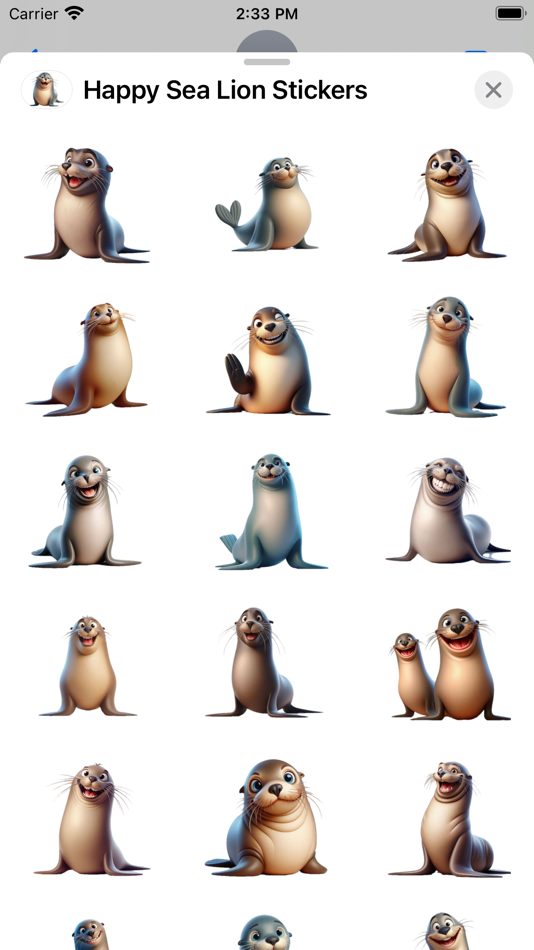 Happy Sea Lion Stickers - 1.0 - (iOS)