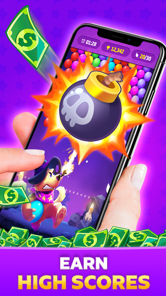 #7. Bubble Buzz: Win Real Cash (iOS) Podle: Aviagames Inc.