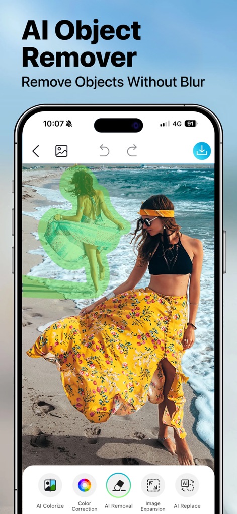YouCam Enhance: Photo Enhancer - Esta aplicación remueve elementos no deseados con precisión, manteniendo la integridad del fondo sin introducir desenfoque.