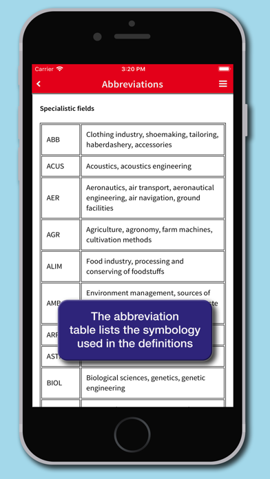 Dizionario Tecnico Scientifico Screenshot