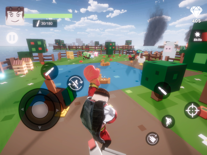 Pixel Superhero Blocky World