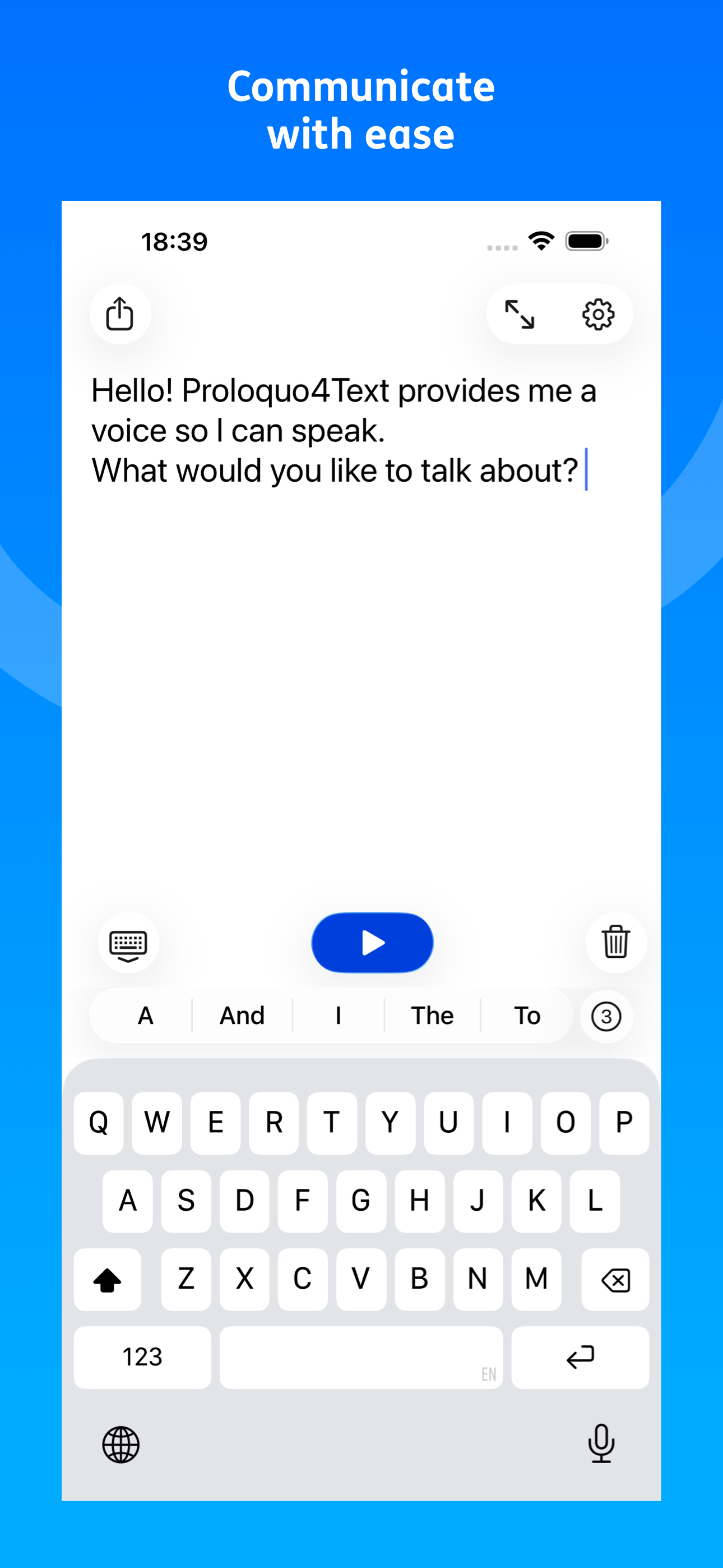 Proloquo4Text AAC screenshot 1