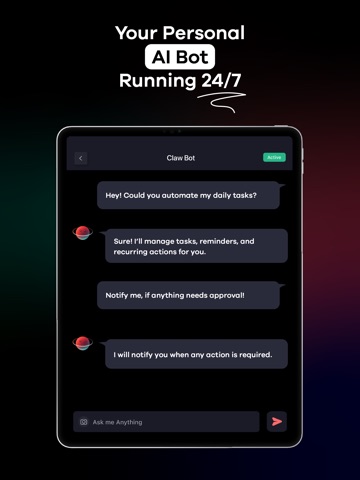 Cloud Bot Hosting - AI Agent iPad screenshot