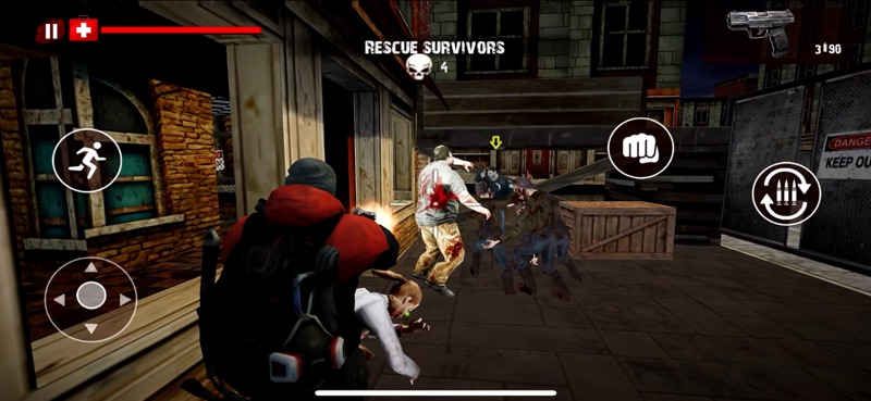 Dead by Red - Zombie Games screenshot 12