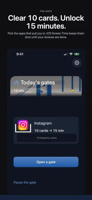 FareGate: Flashcard Blocker screenshot 1