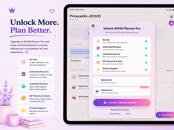 Printable ADHD Planner iPad screenshot