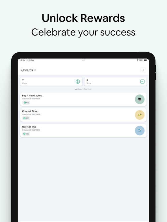 Habit Tracker - Habit Rewards iPad screenshot 5 - Productivity app