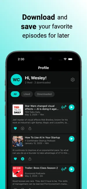 BriefMe: AI Podcast Player screenshot 4