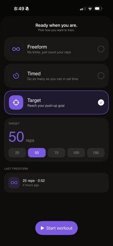 OneMore - Push-ups Counter screenshot