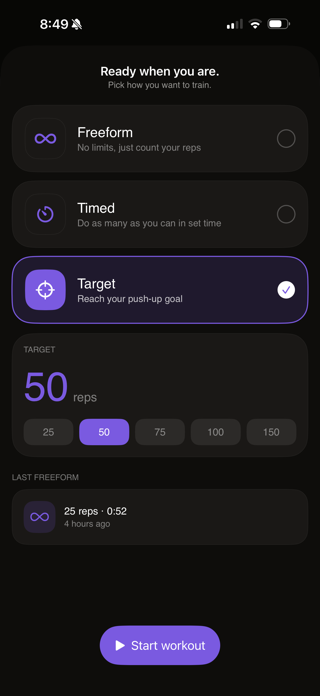 OneMore - Push-ups Counter Screenshot 9 of 10