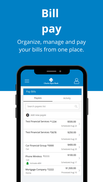 Charles River Bank Mobile Screenshot