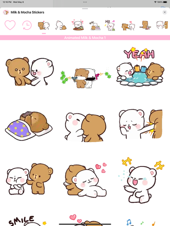 Screenshot #4 pour Milk Mocha Animated Stickers