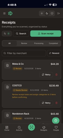 Winnow Finance iPhone screenshot