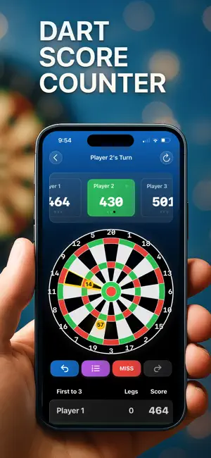 Darts Scorekeeper - Scoreboard screenshot 1
