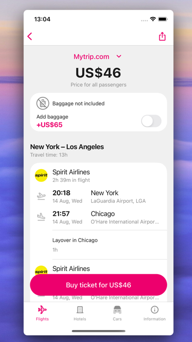 TravelFlow: Flights, Hotels Screenshot