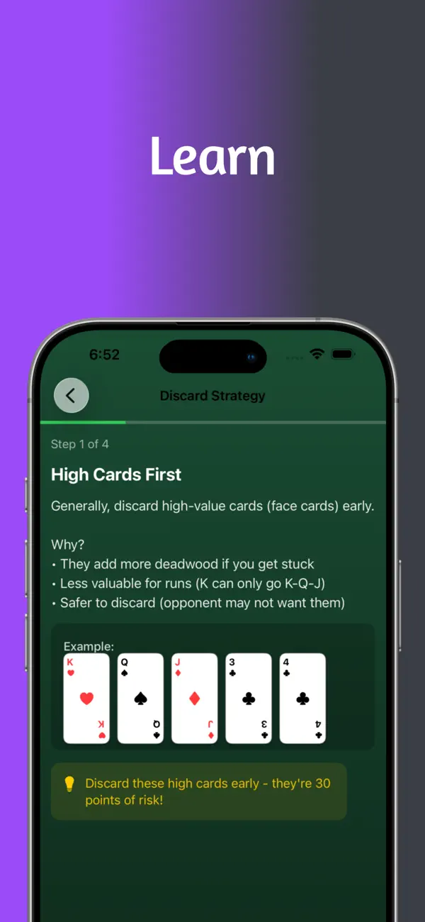 Screenshot #2 pour Gin Rummy - Play & Learn