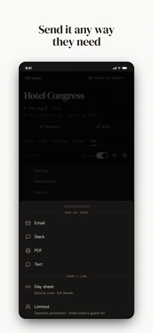 Advance Touring – Tour Manager iPhone screenshot