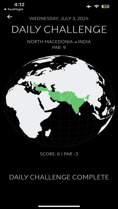 Globe Golf Geography Challenge Screenshot
