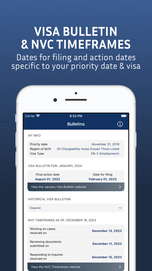 #6. Case Tracker for USCIS & NVC (iOS) بواسطة: ImmiVision, LLC