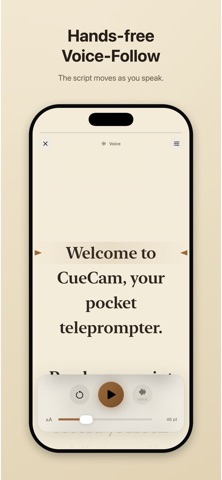 CueCam: Teleprompter screenshot
