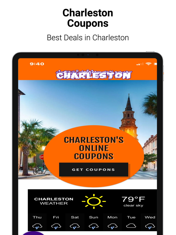 Charleston Coupons iPad screenshot 3 - Travel app