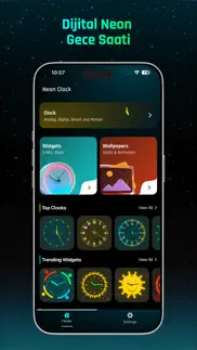 dijital neon gece saati iphone resimleri 1