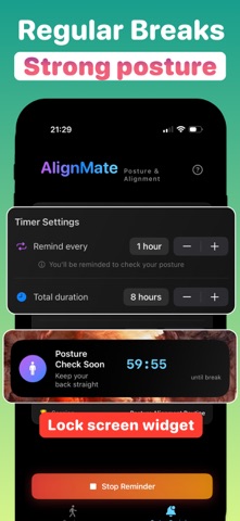 Posture Reminder : AlignMate screenshot
