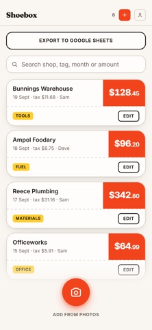 Shoebox: Receipt Scanner Screenshot 2 of 3