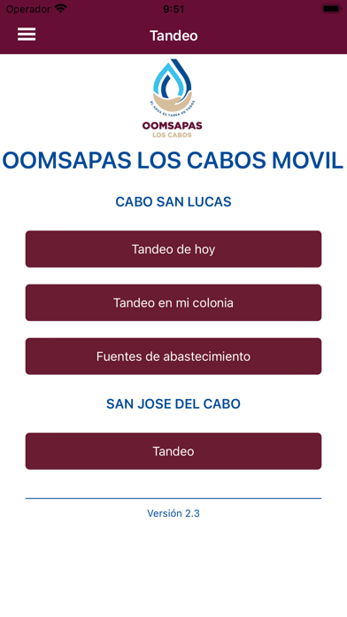 OOMSAPAS Los Cabos Móvil Screenshot