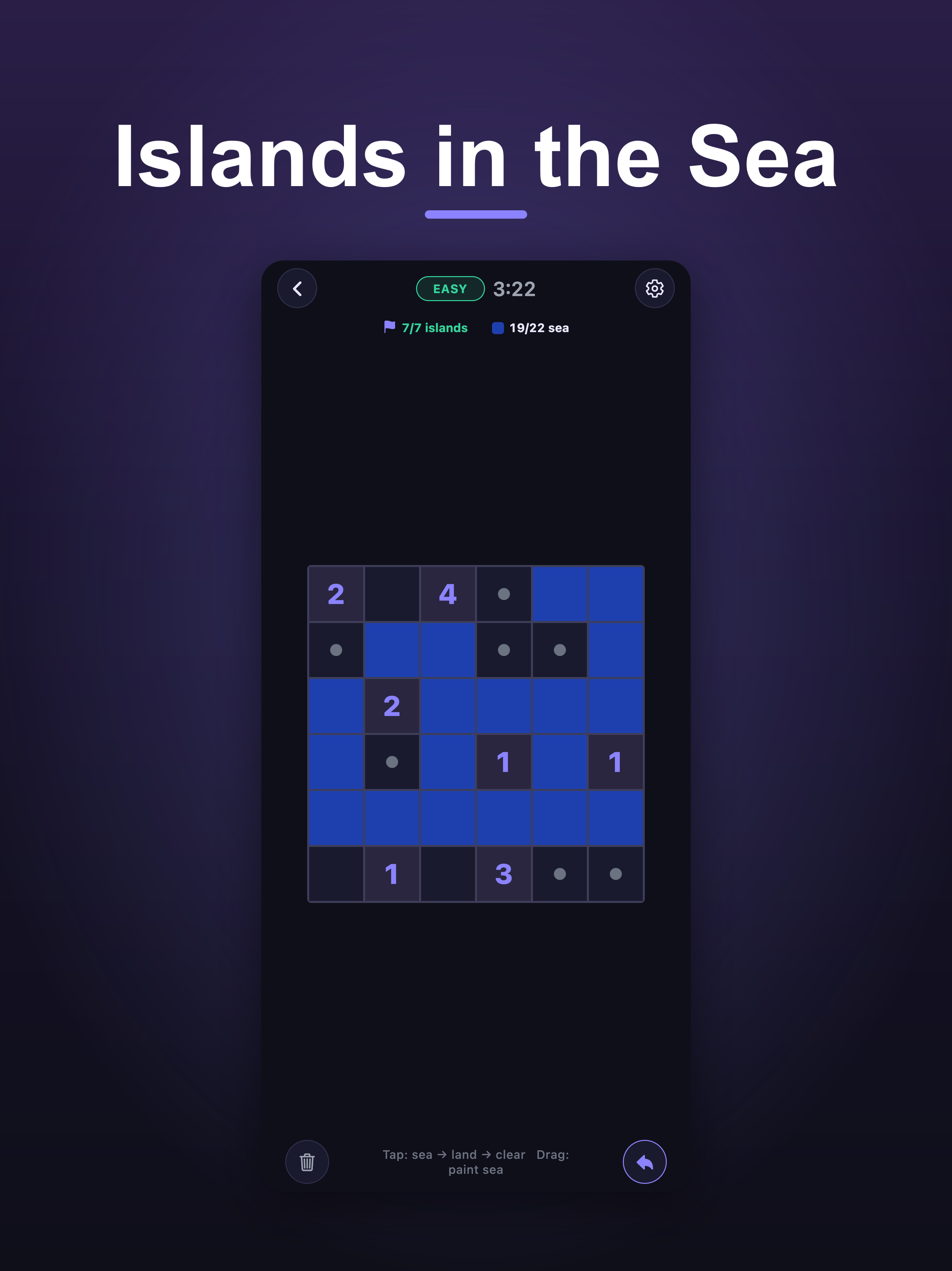 Nurikabe - PuzzleMonster screenshot 4