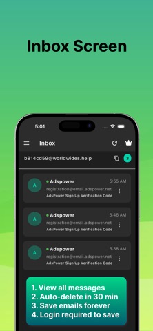 Quick Mail – Instant Temp Mail Screenshot 4 of 7