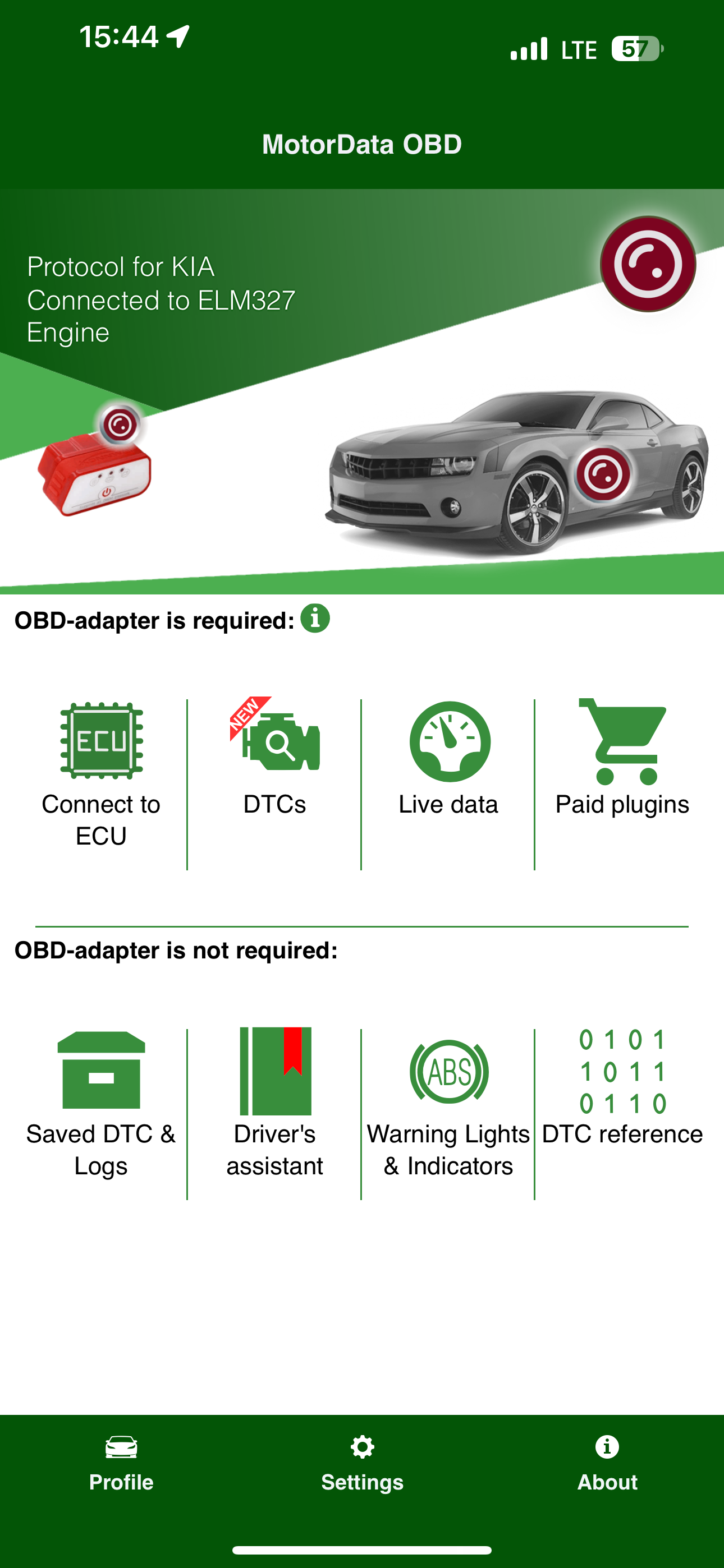MotorData OBD ELM car scanner