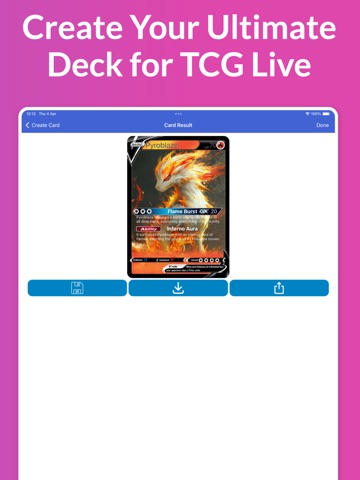 PokeCards TCG Card Maker Live iPad screenshot