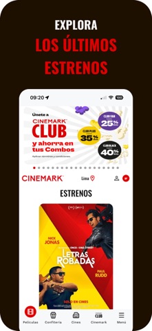 Cinemark Perú App Store preview screenshot 1