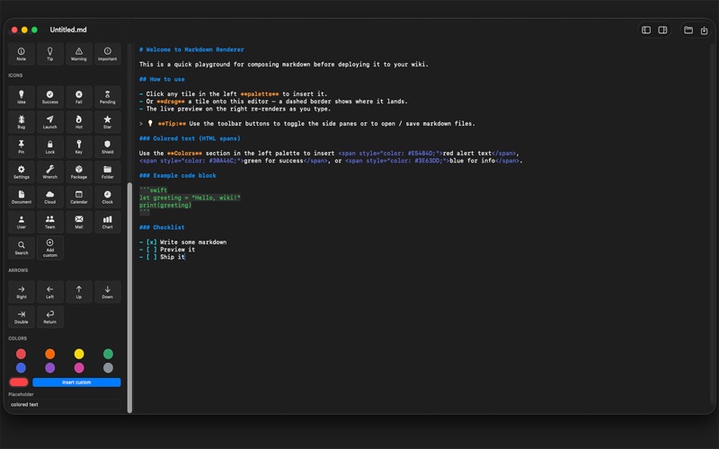 Markdown Renderer screenshot