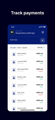 Sportcashier screenshot