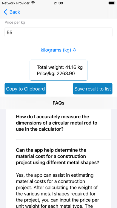 Multi-Metal Weight Estimator