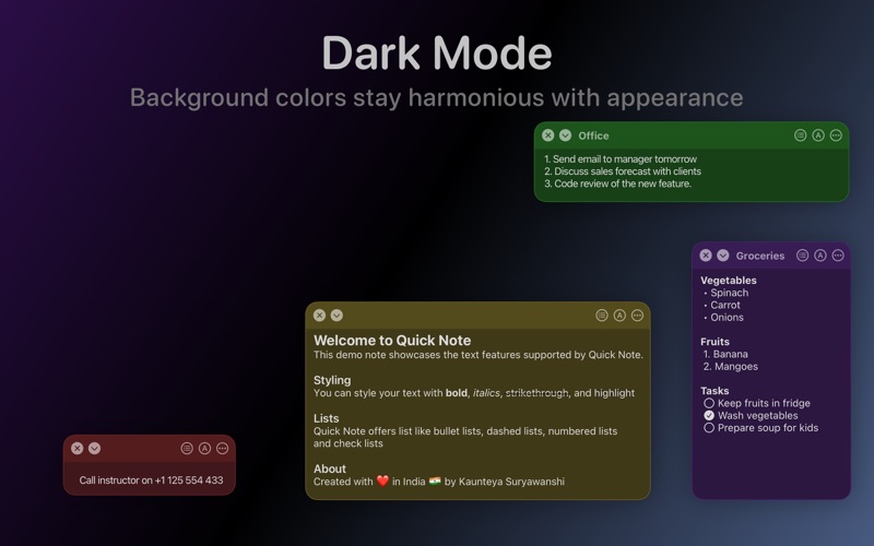 Screenshot #3 pour Quick Note - in the menu