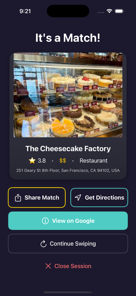 BiteSwipe App screenshot 3