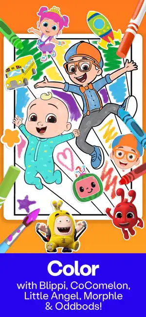 Coloring with Blippi & Friends screenshot 1