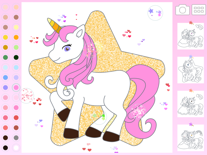 プリンセスドリームぬりえ