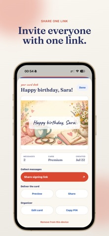 Group Cards: Birthday & Kudos iPhone screenshot