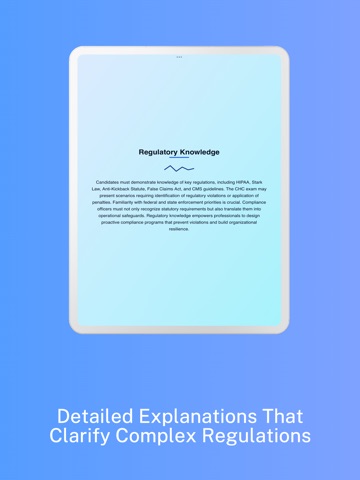 CHC Prep:Healthcare Compliance iPad screenshot