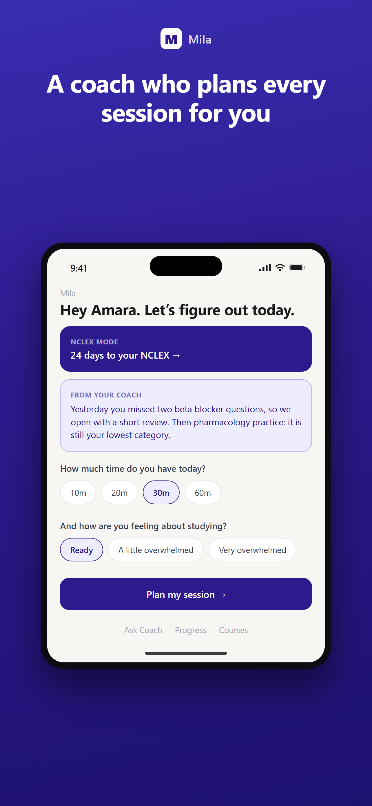Mila: Nursing Study Coach