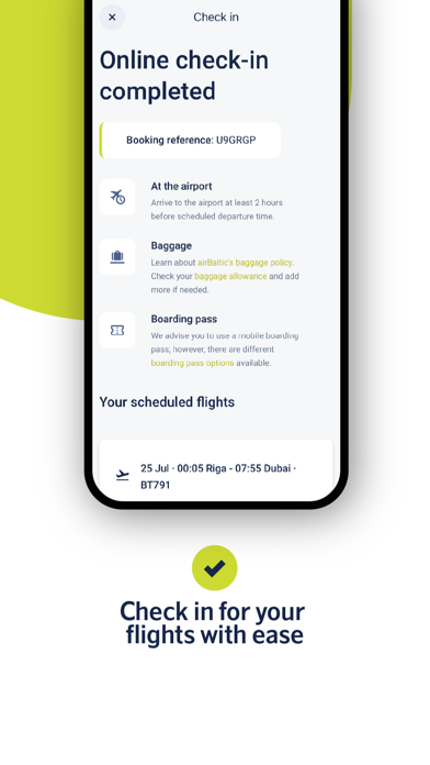 airBaltic Screenshot
