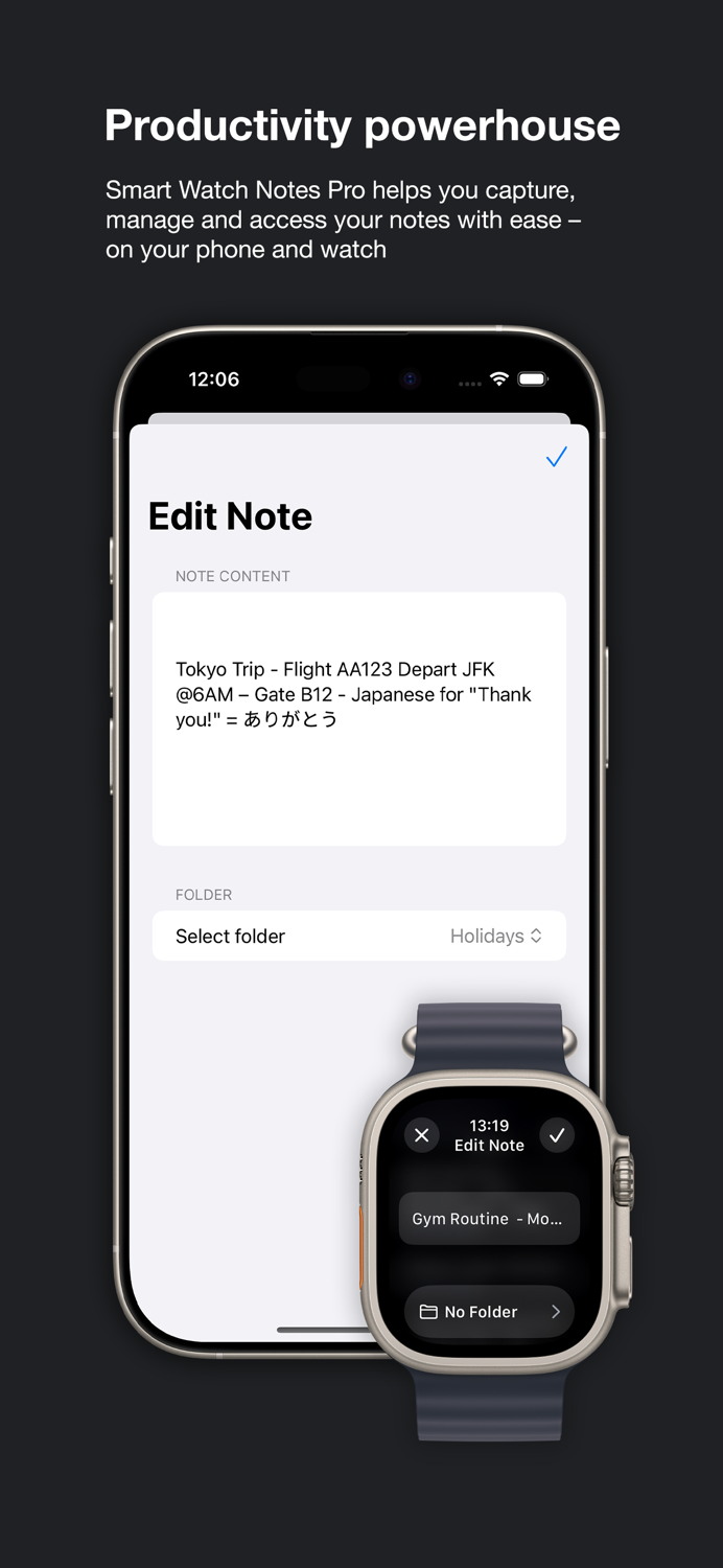 Smart Watch Notes Pro