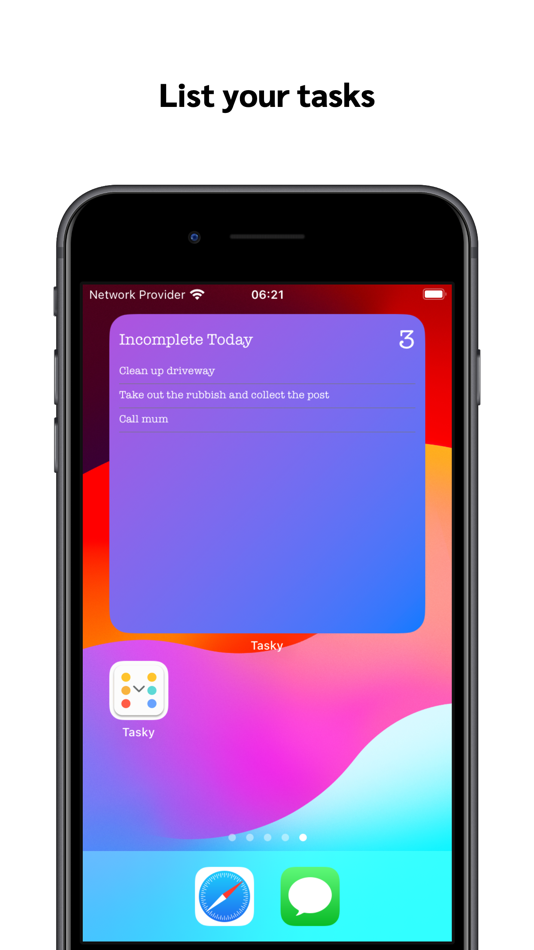 #6. Todo Reminders Widget : Tasky (iOS) 来自: Sufiyan Yasa