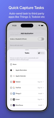 Quick Capture - Vault notes iPhone screenshot